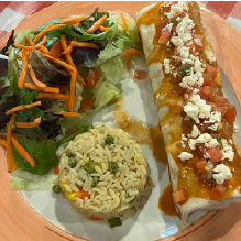 Dinner - Steak or Chicken Burrito